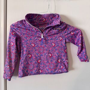 Girls 4T Vineyard Vines Performance Shep Shirt Pink Purple Paisley Long Sleeve